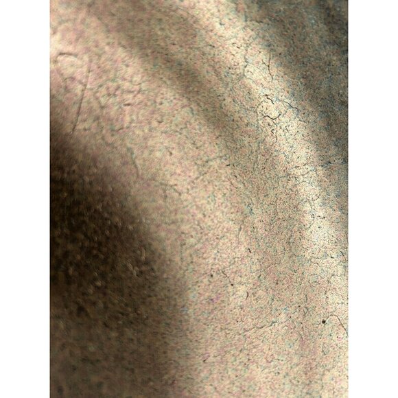 Vintage Studio Art Pottery Bowl Iridescent Burnt Brown Glaze 11" Shallow Signed - Picture 2 of 11